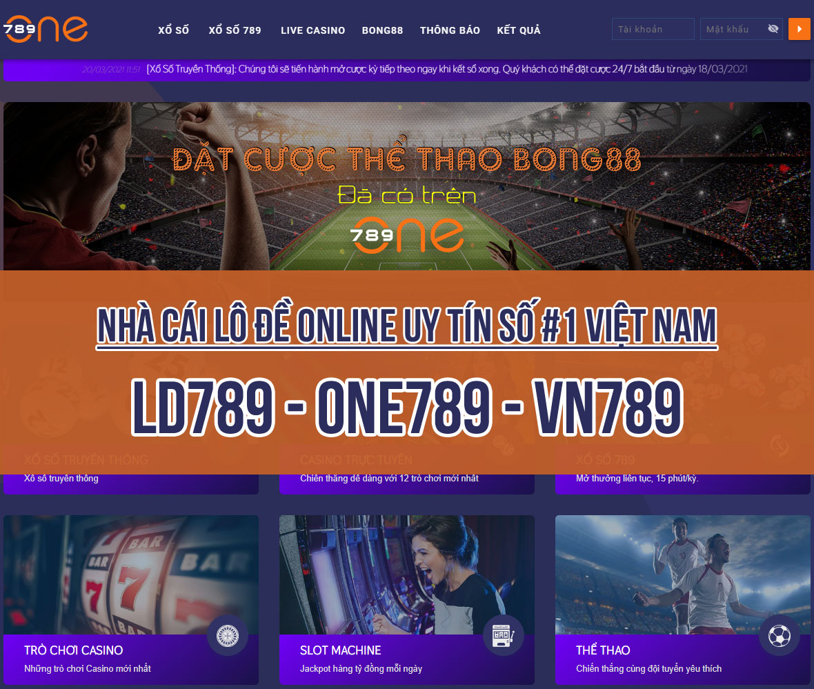 Nhà cái lô đề online LD789 uy tín